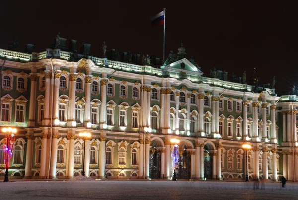 Санкт-Петербург ночное здание эрмитажа
